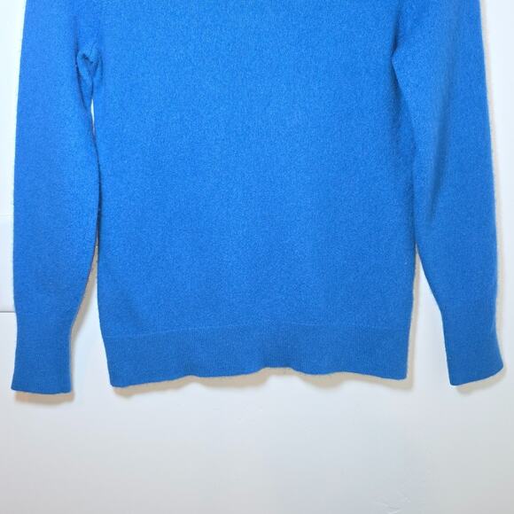 Everlane Cashmere Crewneck Sweater Size S Blue Knit Pullover Preppy Classic - Picture 6 of 8